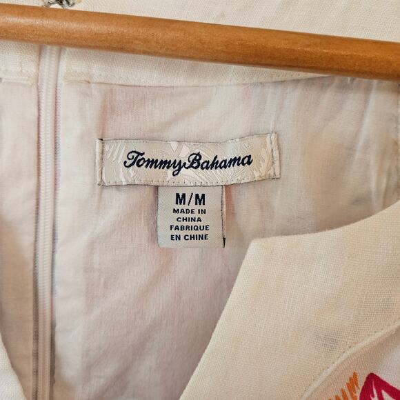 Tommy Bahama Linen-Blend Shift Dress, Size Medium Tropical Floral - Picture 5 of 7